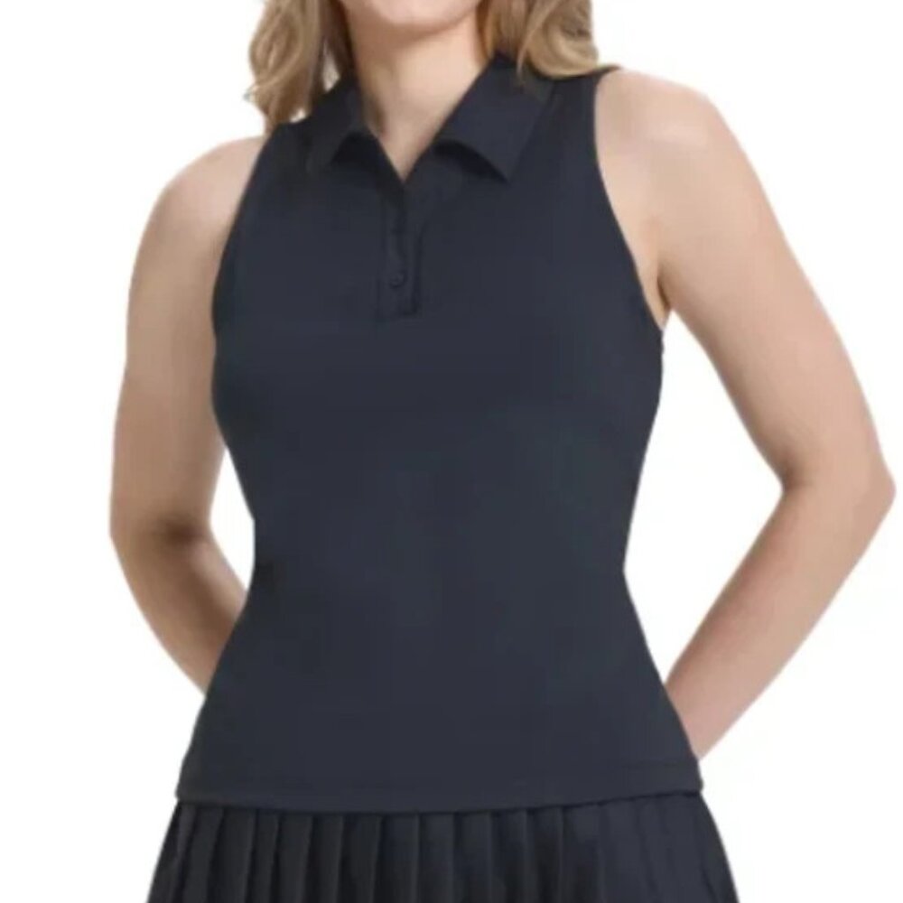 Tretorn Women's Plus Size XXL Black Sleeveless Padded Polo Top NWT
